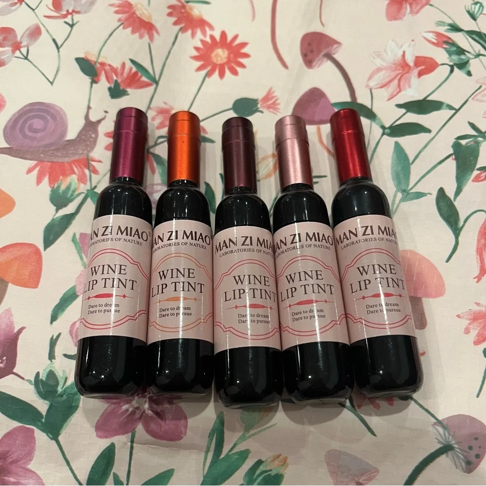 Wine Lip Tints Set of 5 Fun Bright Colors